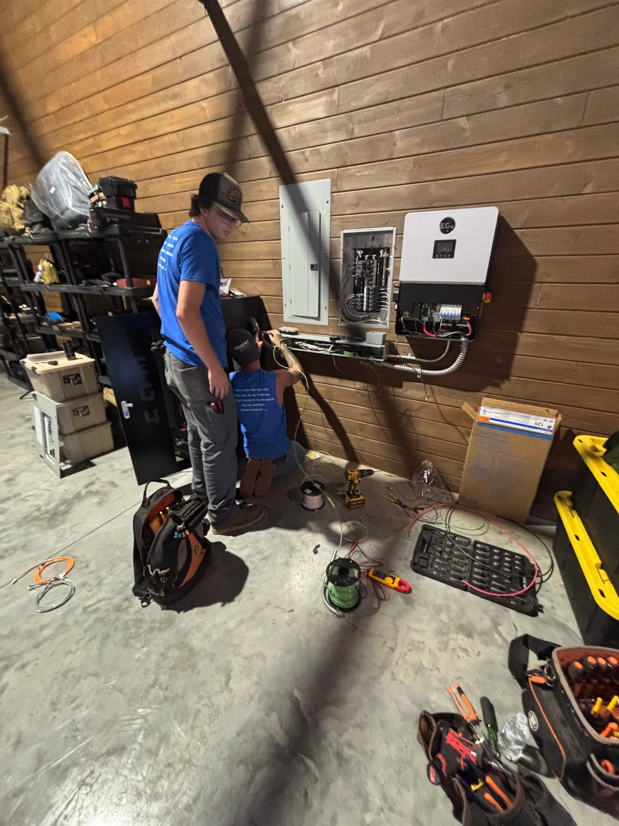 Hunting Cabin With Solar And Batteries by Argent Electric LLC