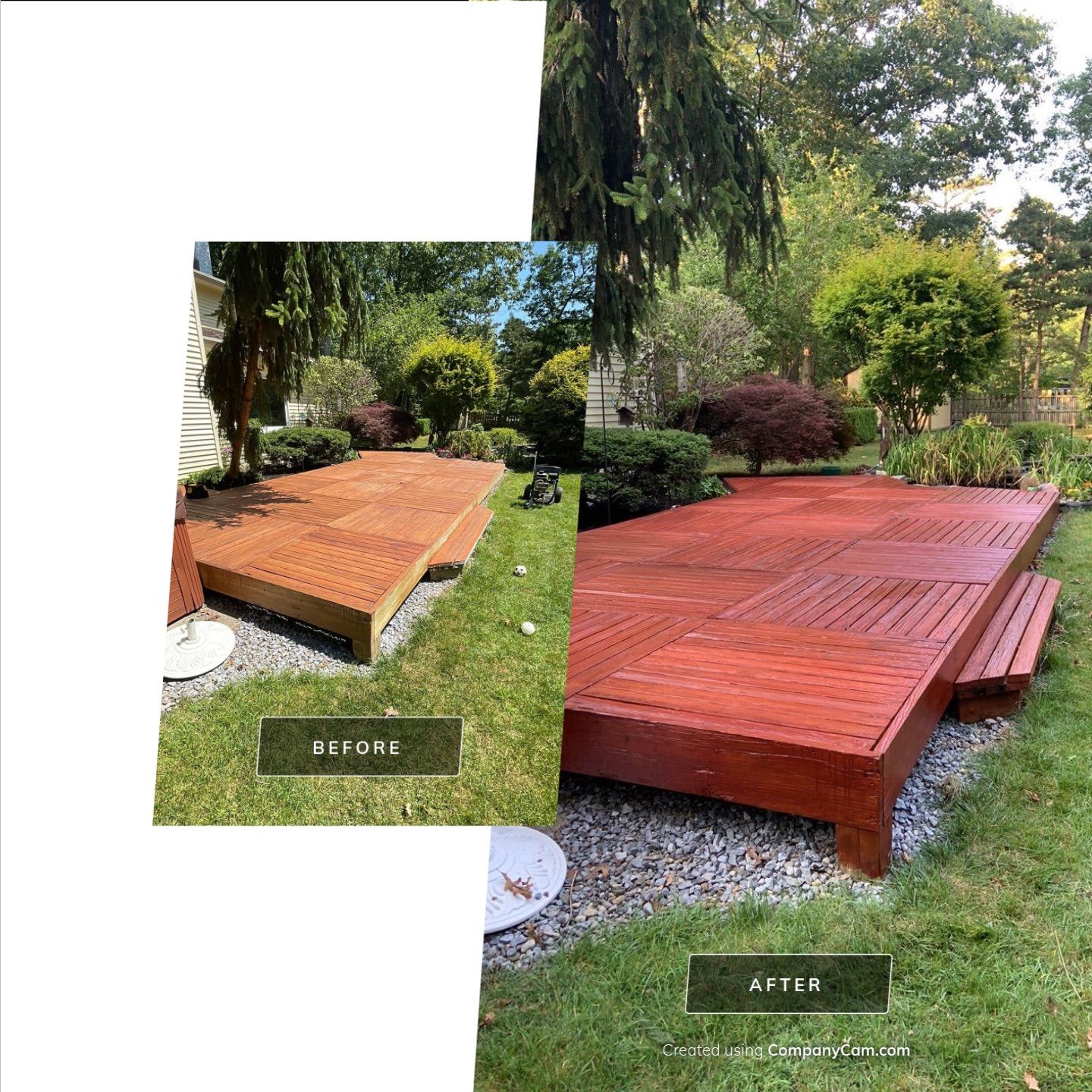 Deck Refinishing Using Powerwasher by A1 NERDY HOMES LLC