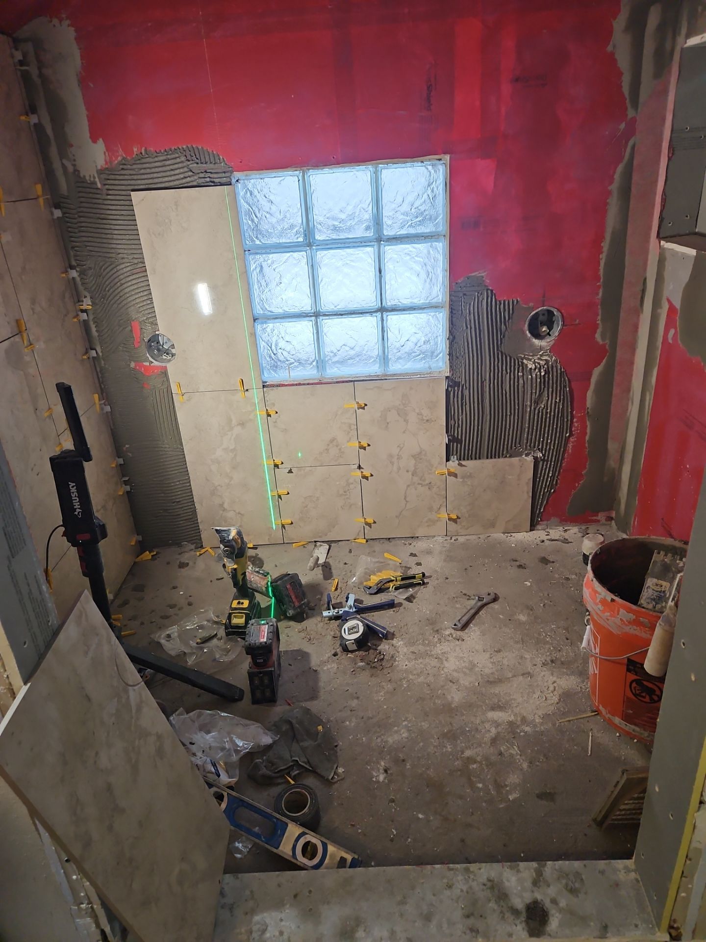 Shower Remodel & Ceiling Restoration – Correcting Water Damage and Rebuilding Right by Johnny Five Construction 