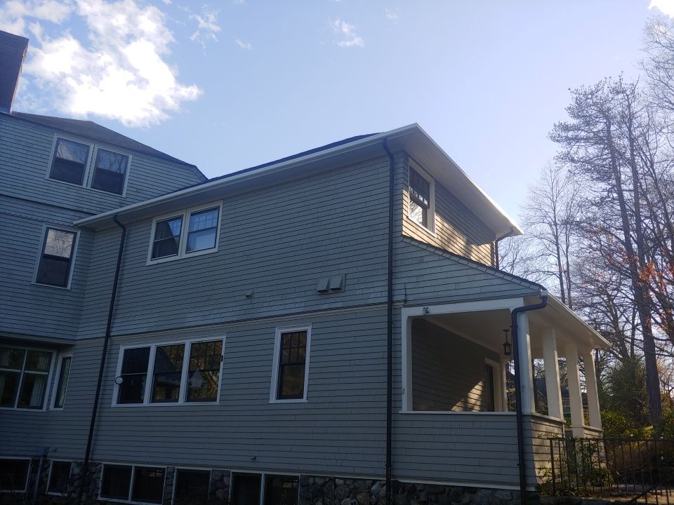 Gutter Installation using 4x6 Fiberglass Gutter with Moulding by Gutter Pro Enterprises