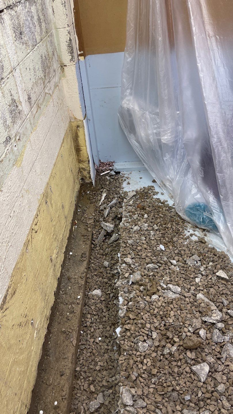 Interior Waterproofing Using GrateDrain™ Products by Toledo Basement Repair