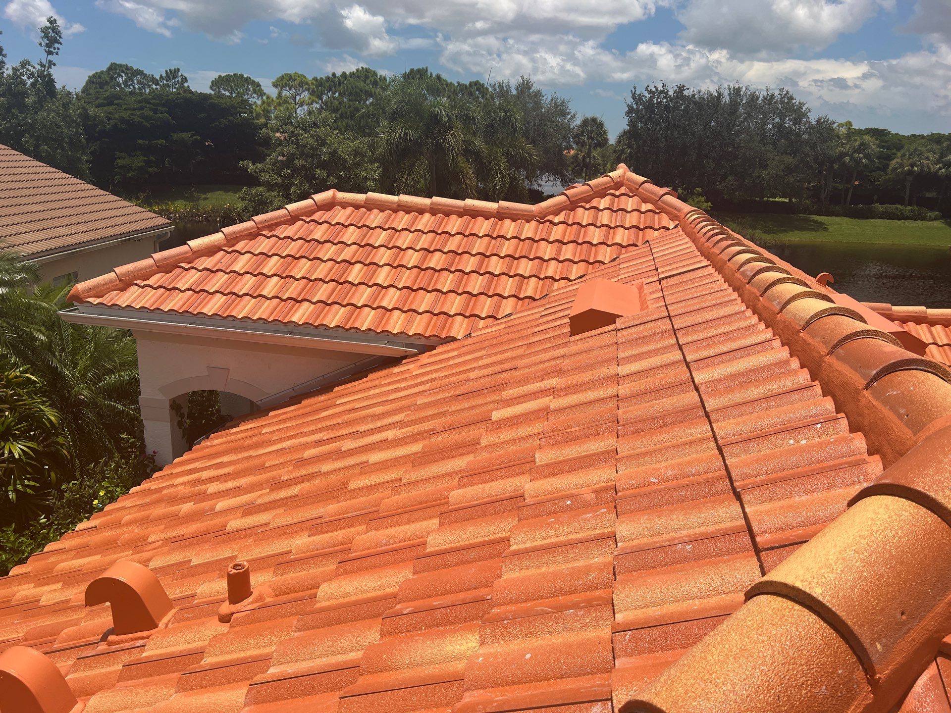 Residential Roofing Installation using Villa 900 Mission Sunset Tile by Durabilis Roofing INC