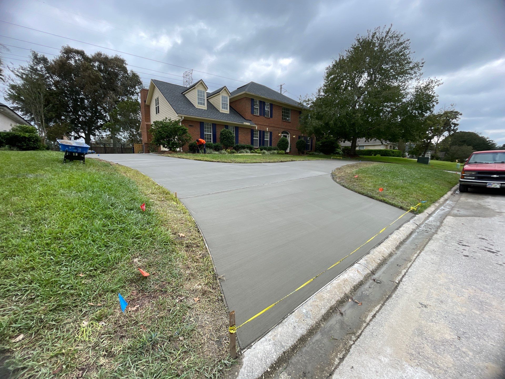 Driveway Replacement ON A HILL in Jacksonville, Florida by Burlington Concrete & Asphalt Inc