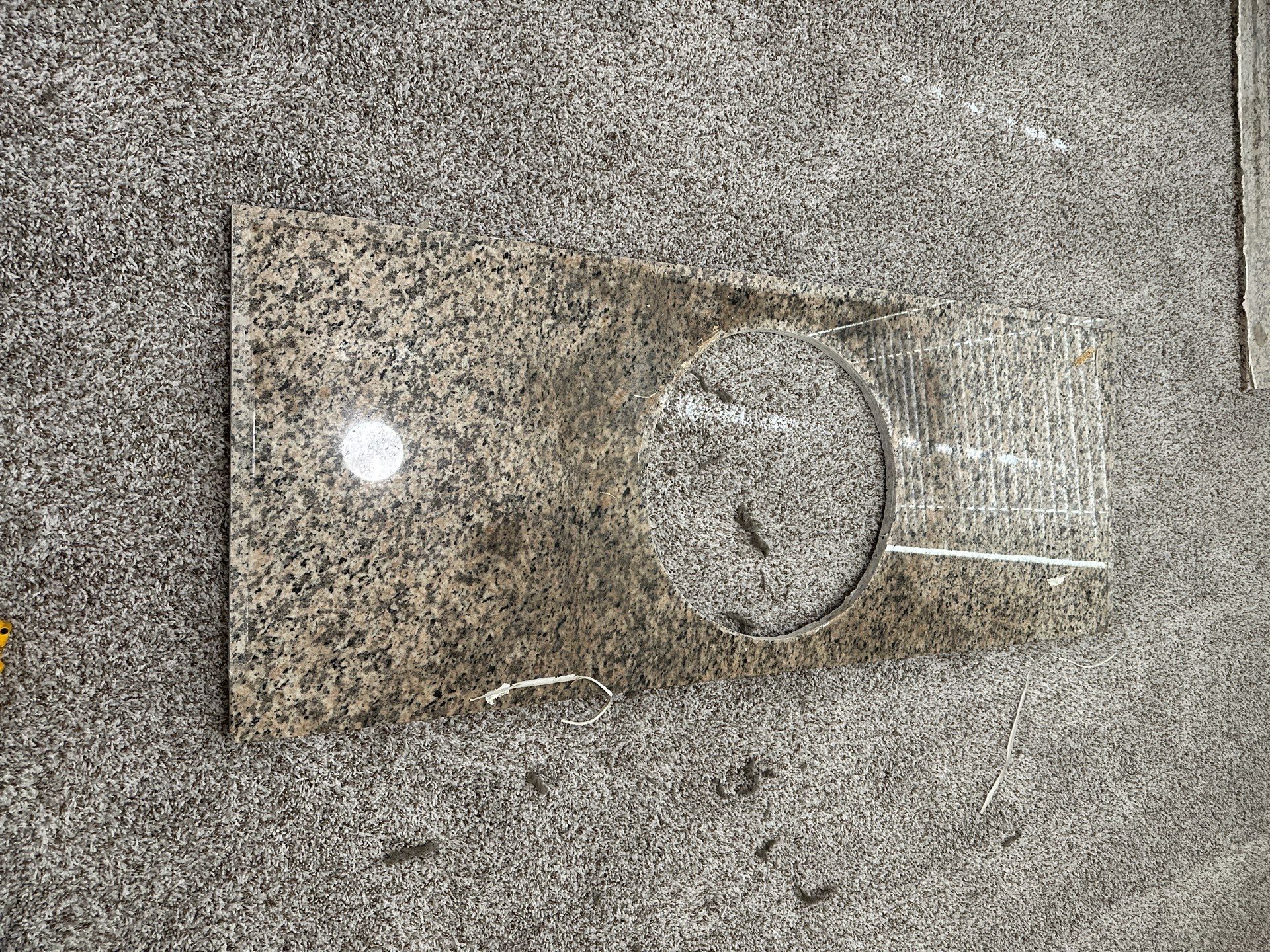 Granite Bathroom deep stain removal in Mobile by Cornerstone Hard Surface Restoration