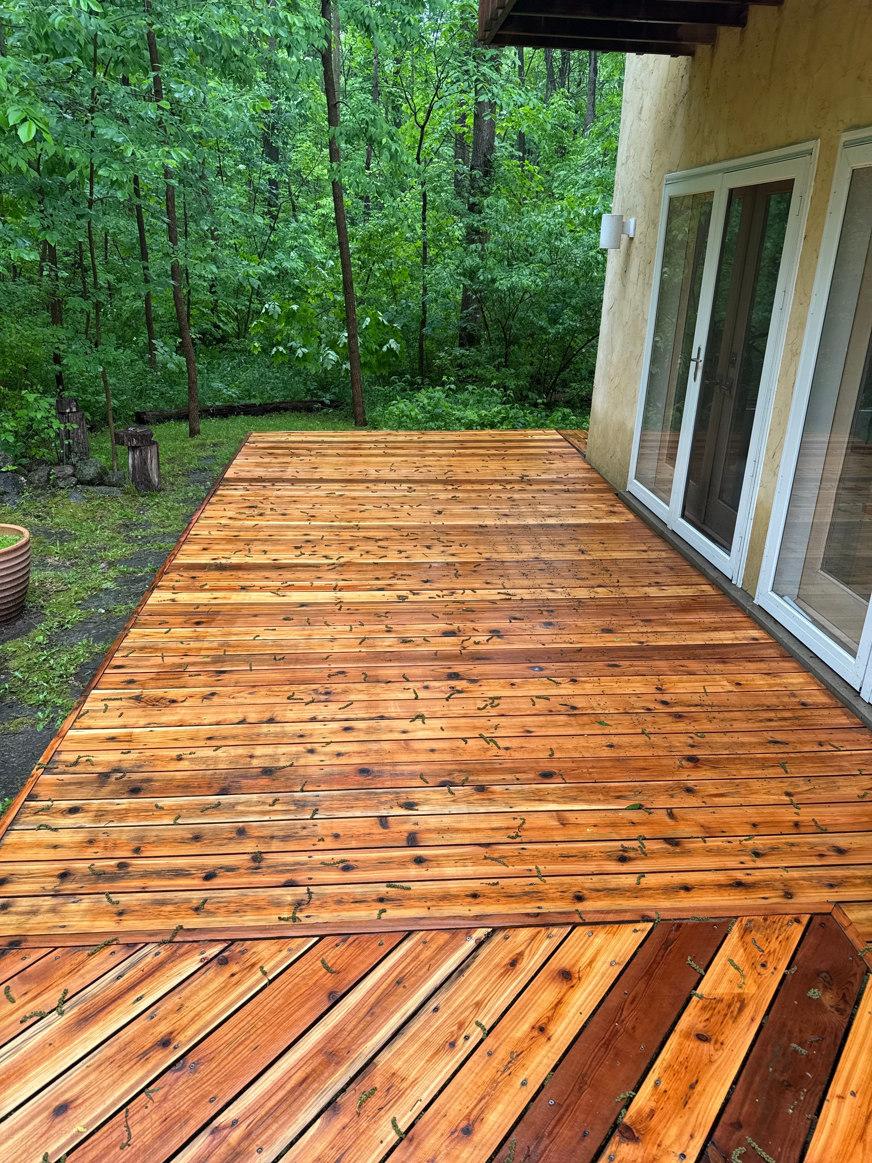 Multi-Level Wood Deck Restoration and Refinishing in Muskego by OCS Contracting Services