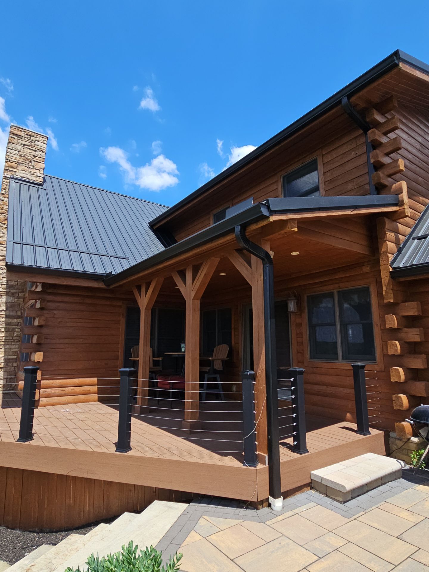 Residential Roofing Installation using Performance Panel Metal - Frost Black by RoofX 