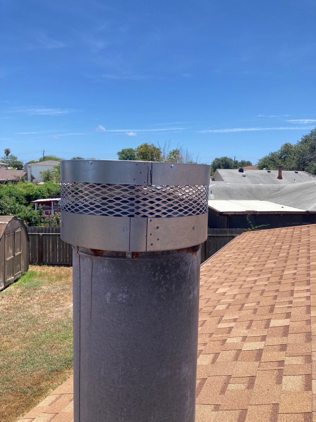Chimney Cap & Chase Replacement using Custom Fabricated Steel by Lighthouse Roofing