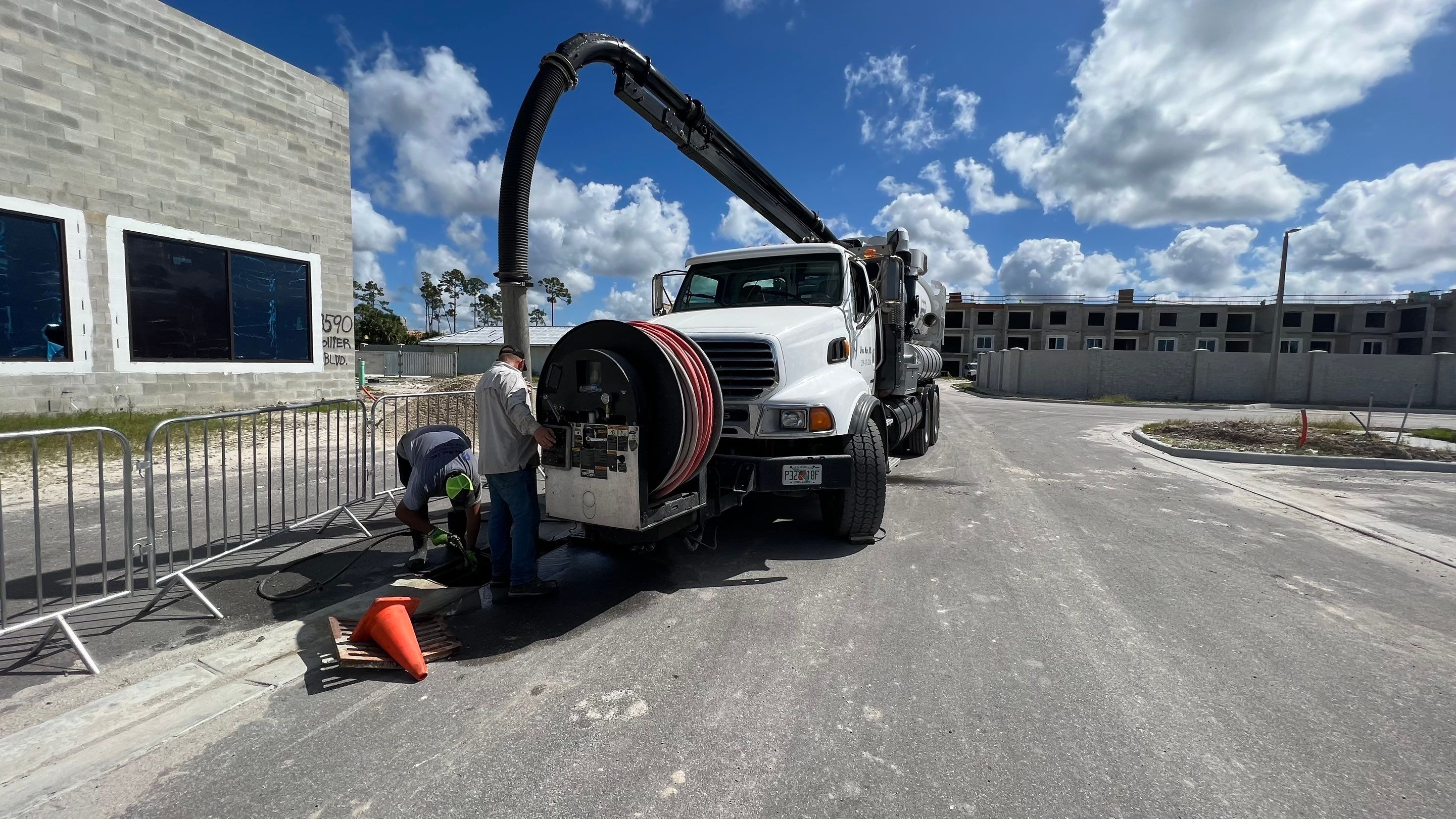 New Construction Storm Drain System Cleaning by APS Power & Water