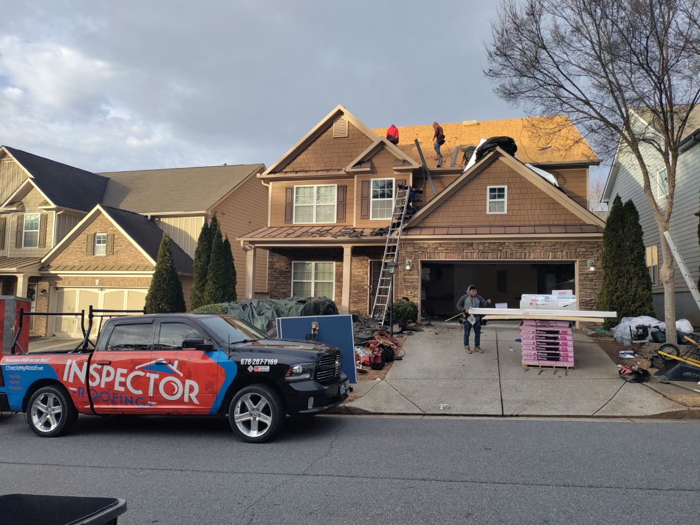 Residential Roofing Installation using Owens Corning by Inspector Roofing and Restoration
