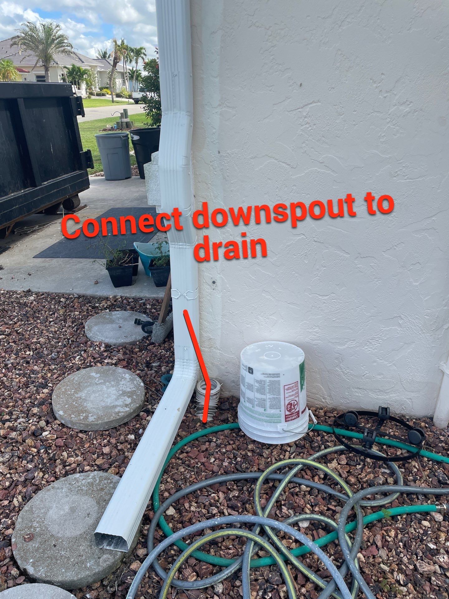 Connect Downspouts to Drain in Punta Gorda FL by Gutter Professors
