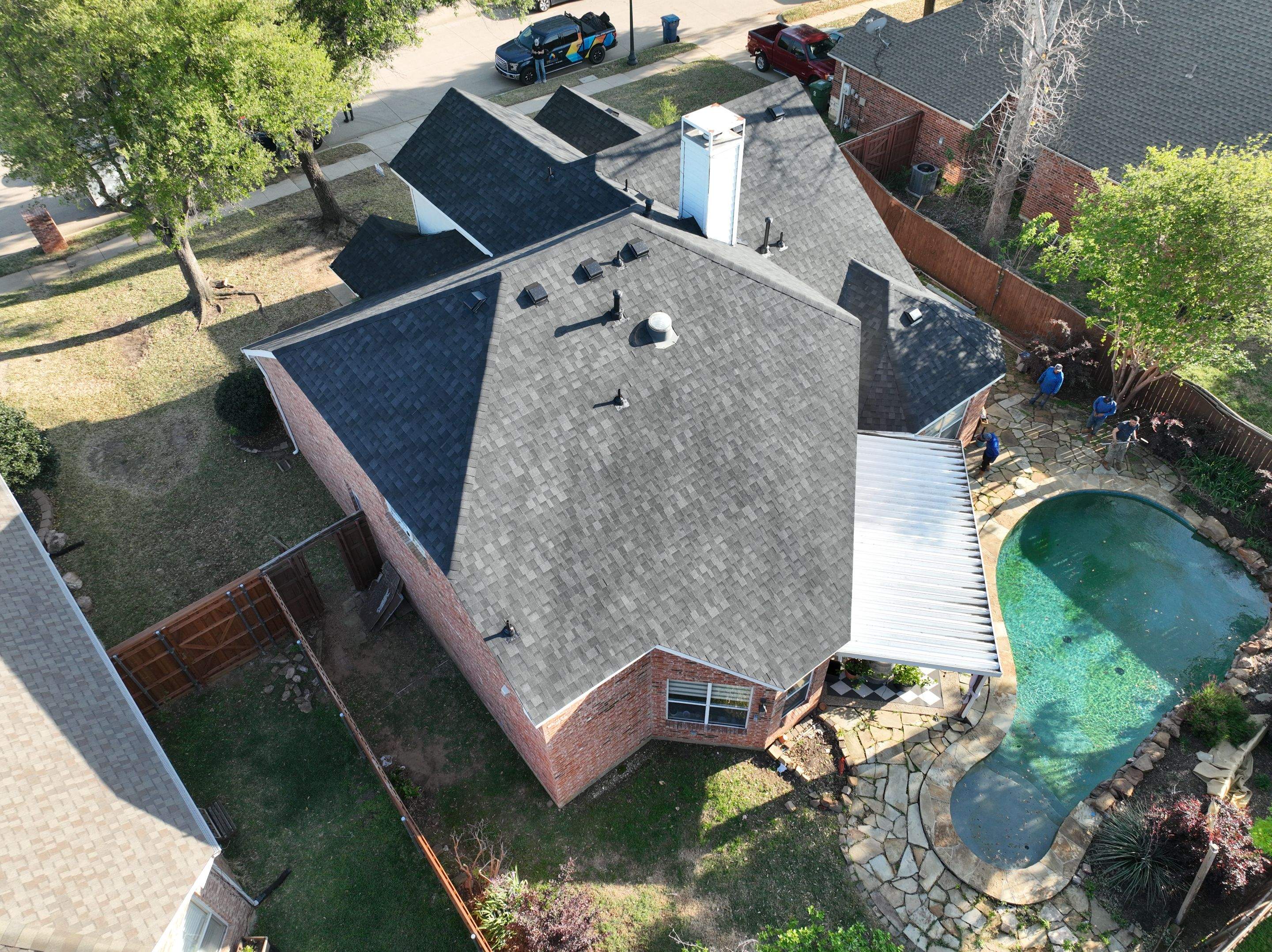 Residential Roofing Installation using IKO Nordic Granite Black by OneSource Roofing and Restoration