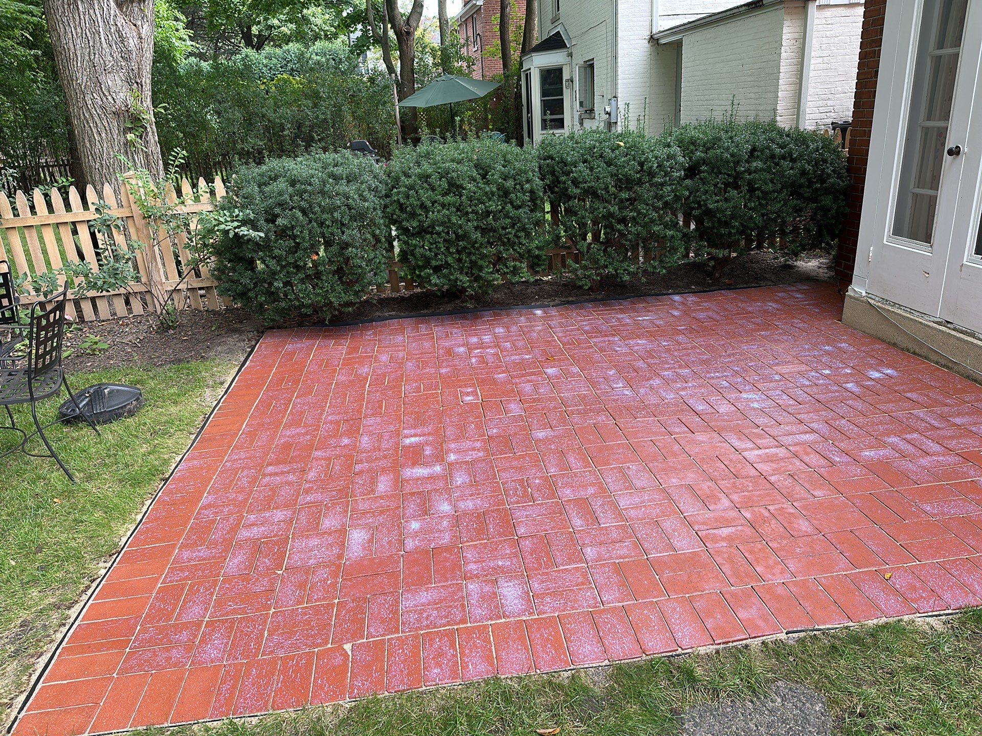 Brick Paver cleaning, sanding, seal by Northern Power Washing LLC.