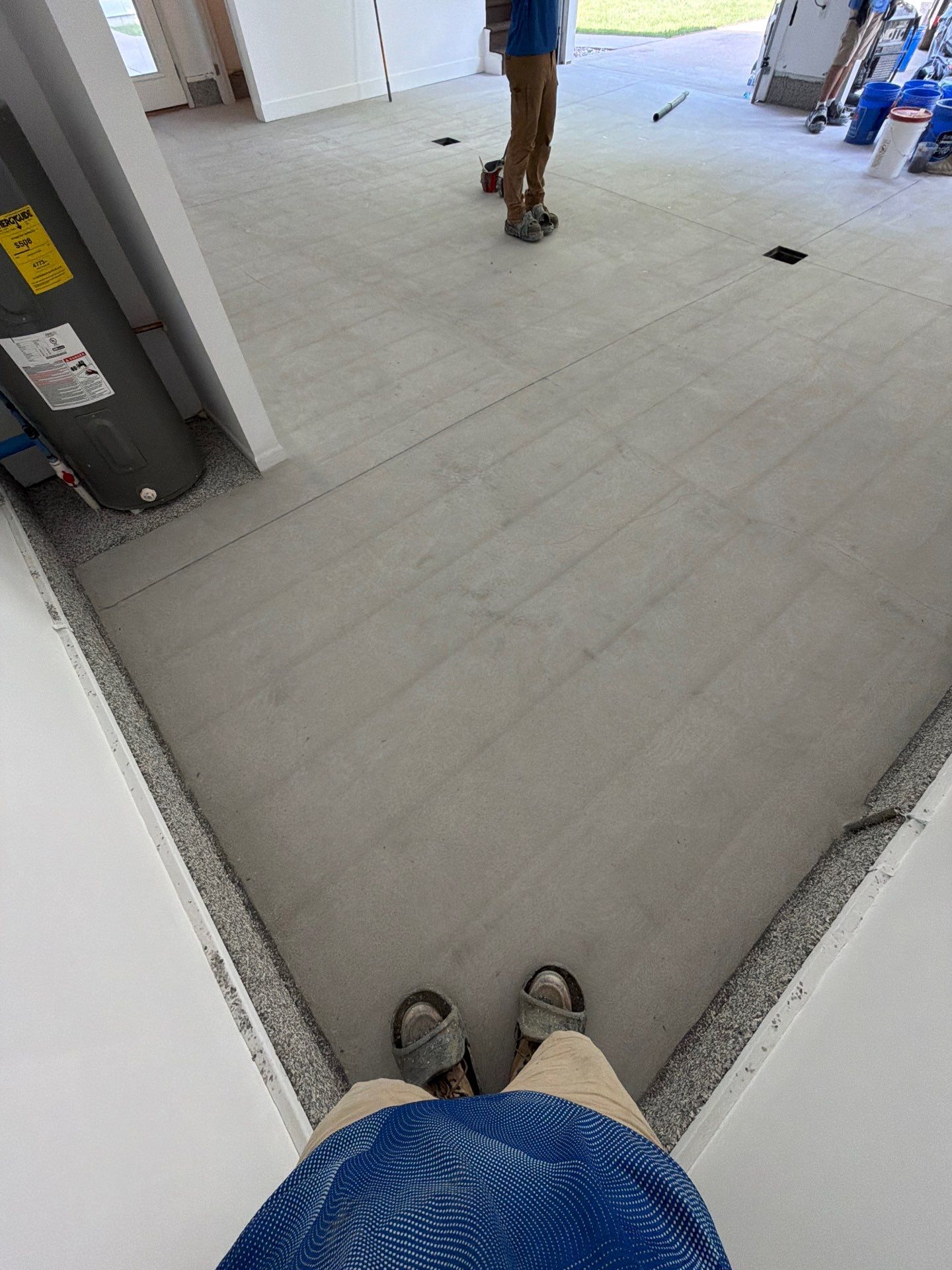 Custom Polymer Flake Epoxy Garage Floor Coating in Mears by Gordon Painting