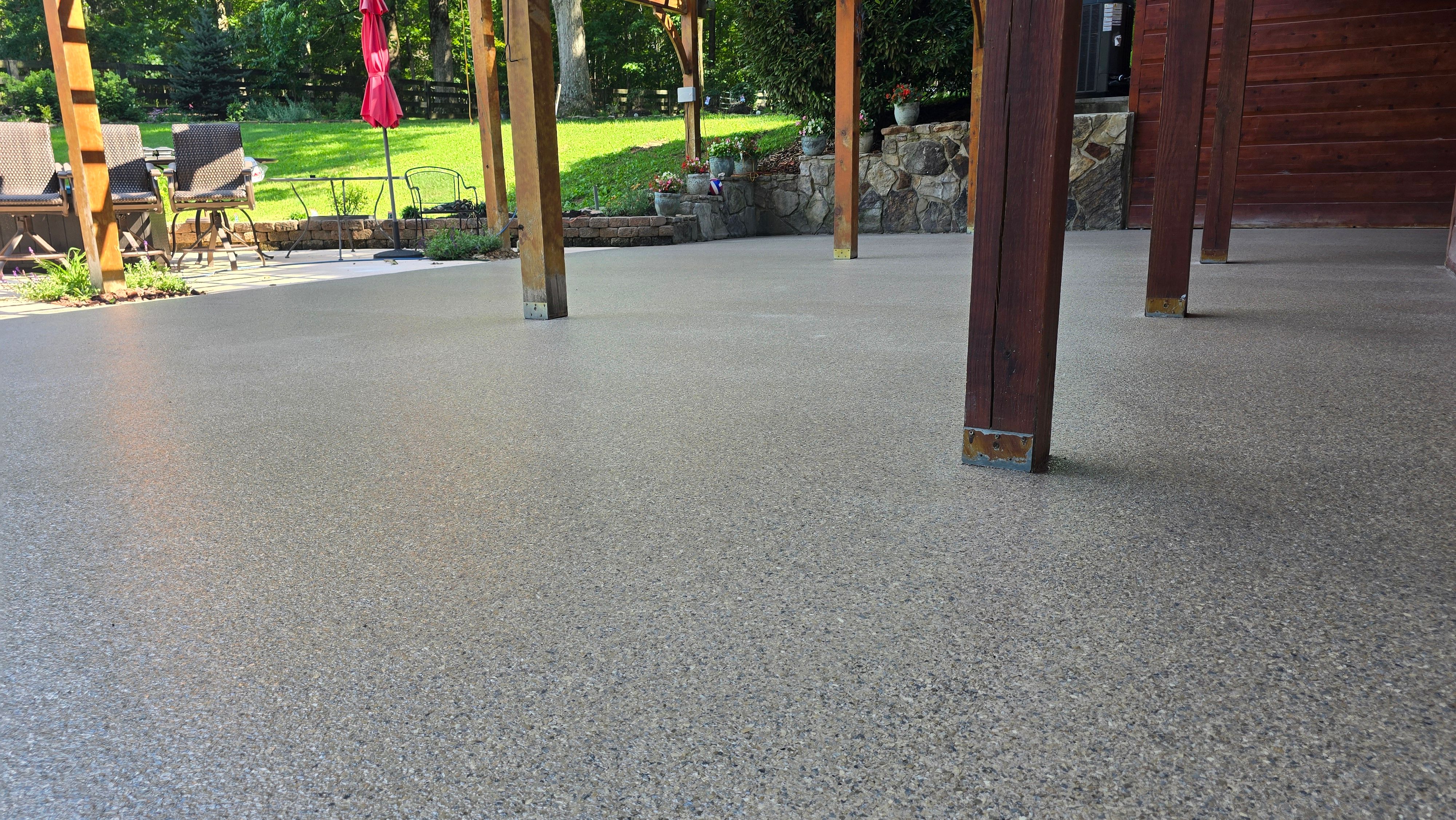 Back Patio using Obsidian by Elite Floor Solutions