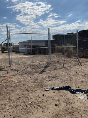 Commercial Chain-Link Double Drive Gate Repair