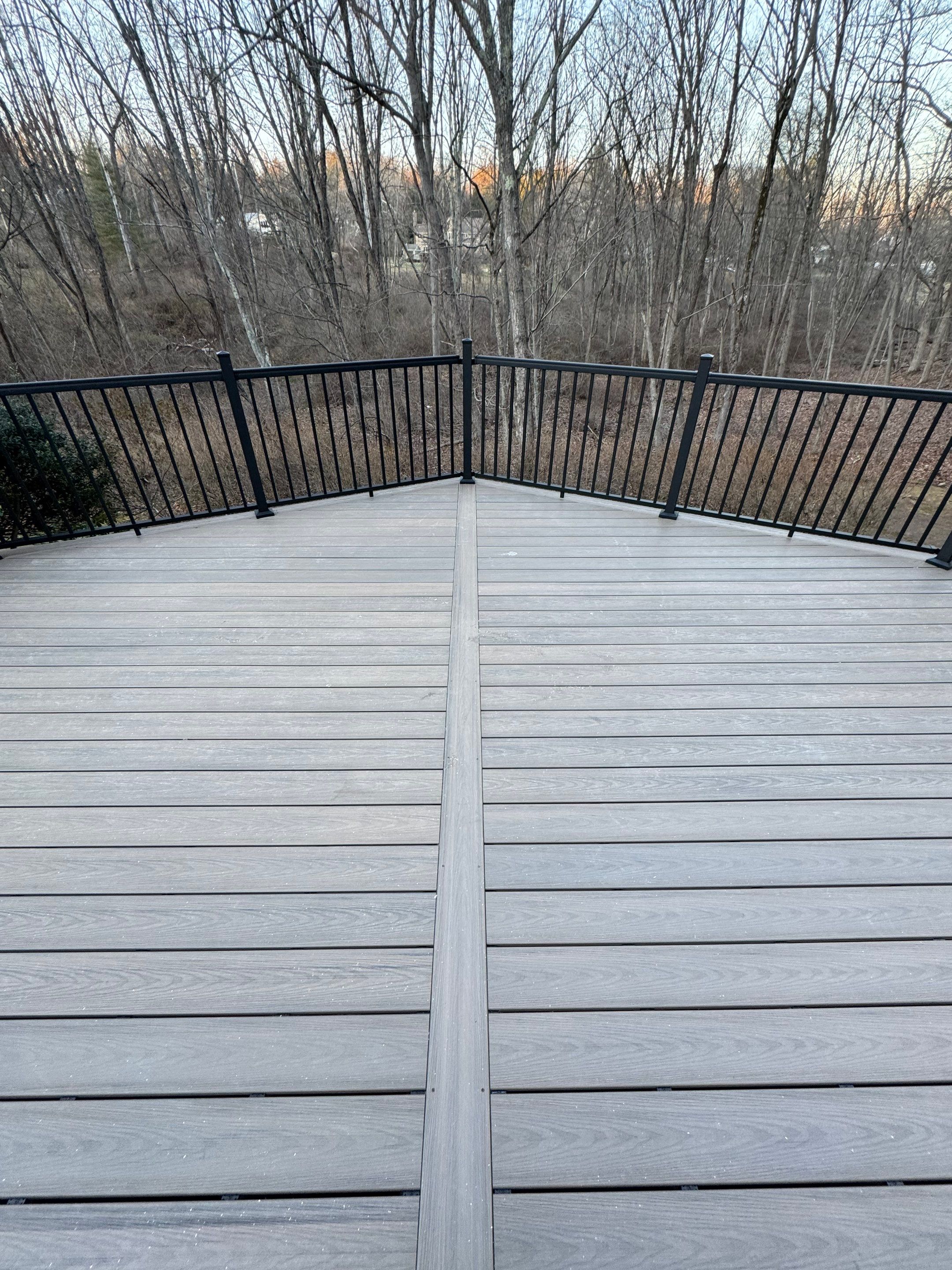 New Deck using Deckorators  decking and vinyl railings by deck guardian