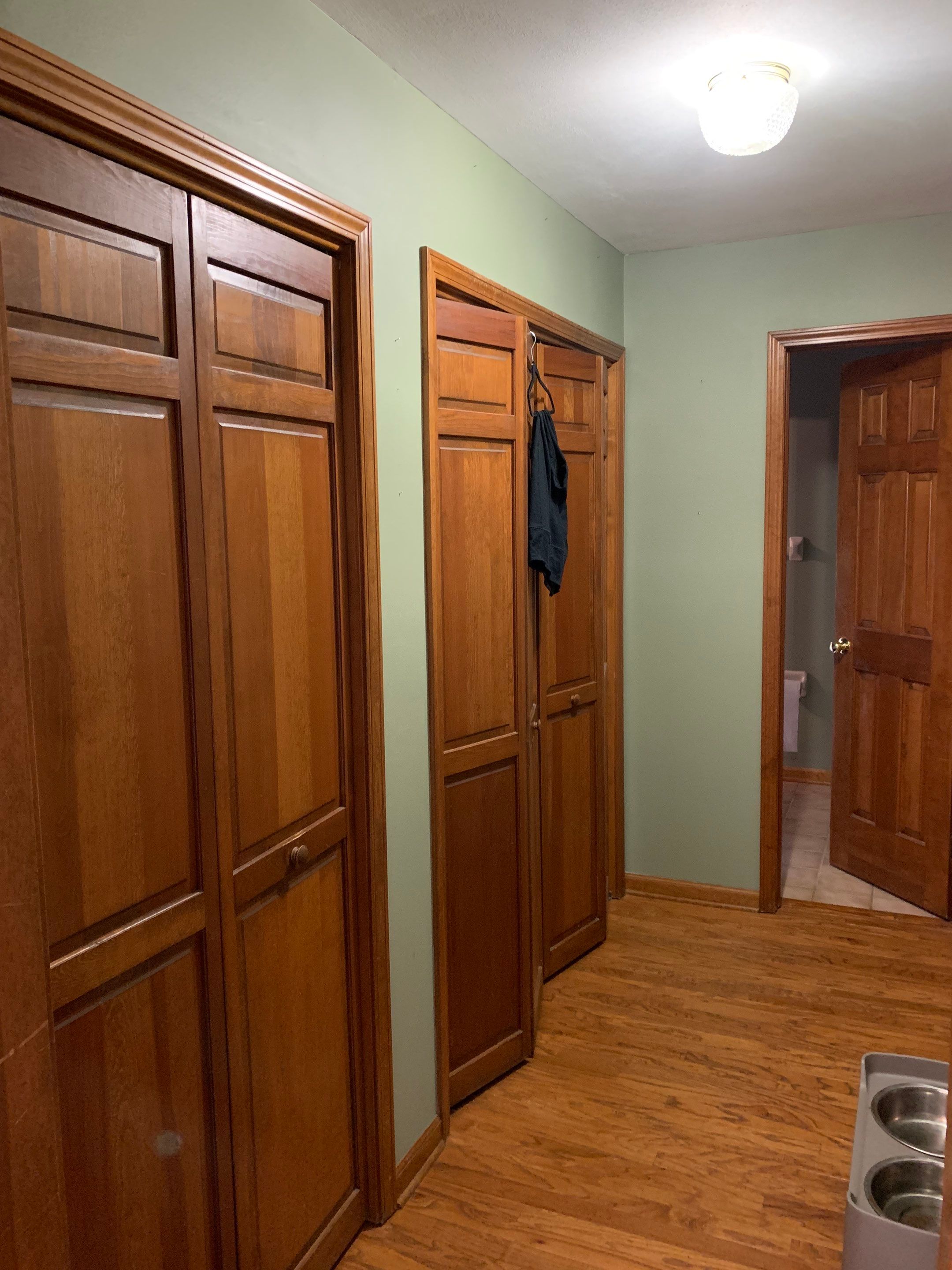 Painting Stained Wood Trim and Staircase. Walls too! by Empire Painting Services, LLC