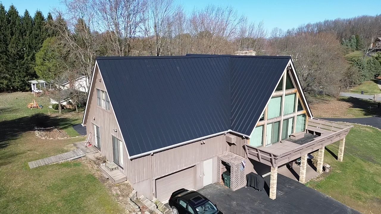 Standing Seam Metal, Color, Matte Black Smooth by Eagle Eye Roofing