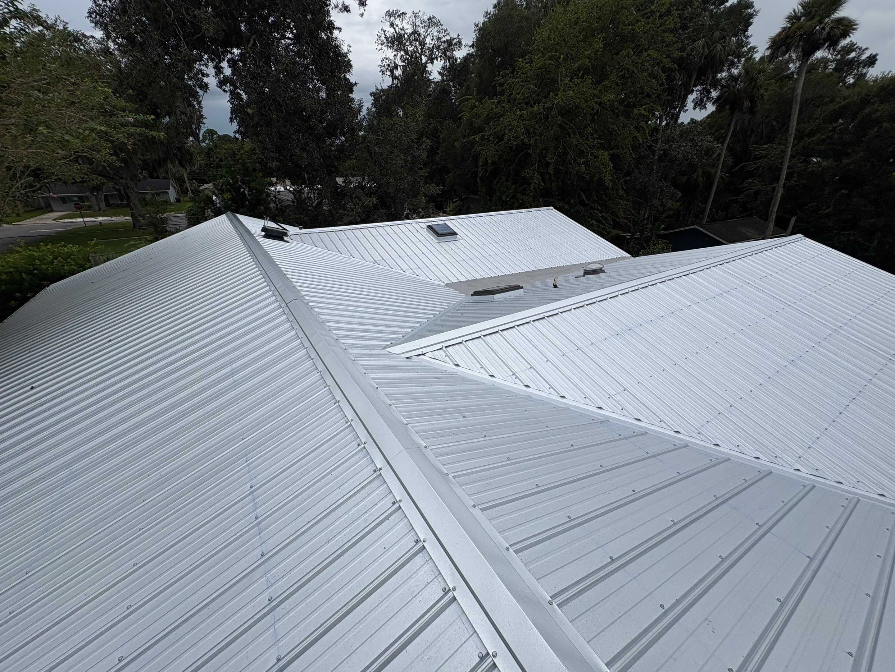 Residential Metal Roofing Installation with Ultra Rib Panels in New Smyrna Beach