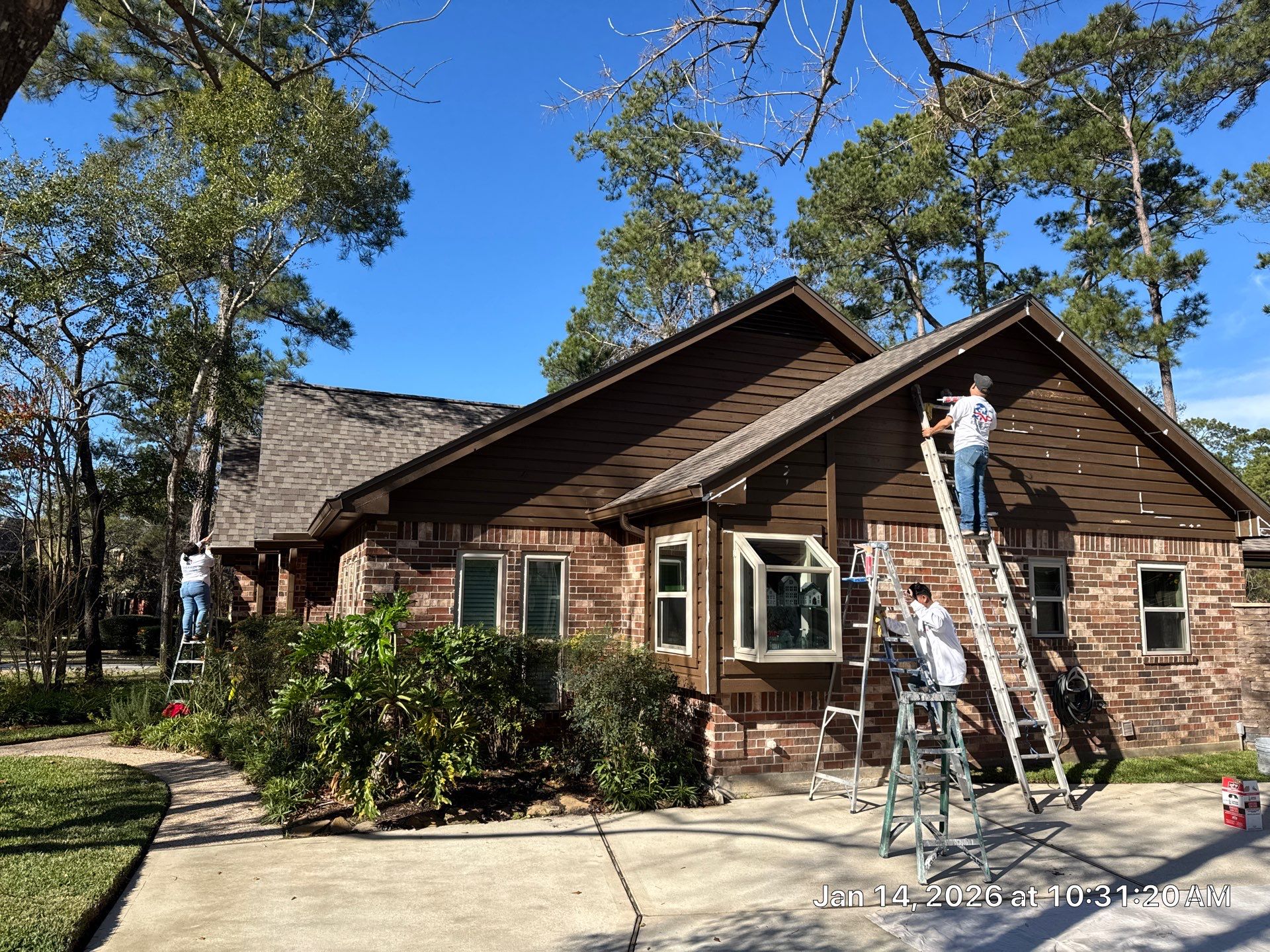 Exterior Siding Restoration and Painting Project in Spring, Texas by Rolling Nations