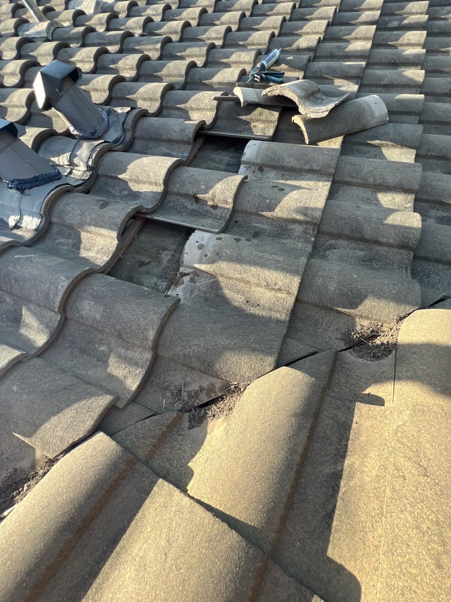 Residential Roofing Repair using tile by Roof Repair Services LLC
