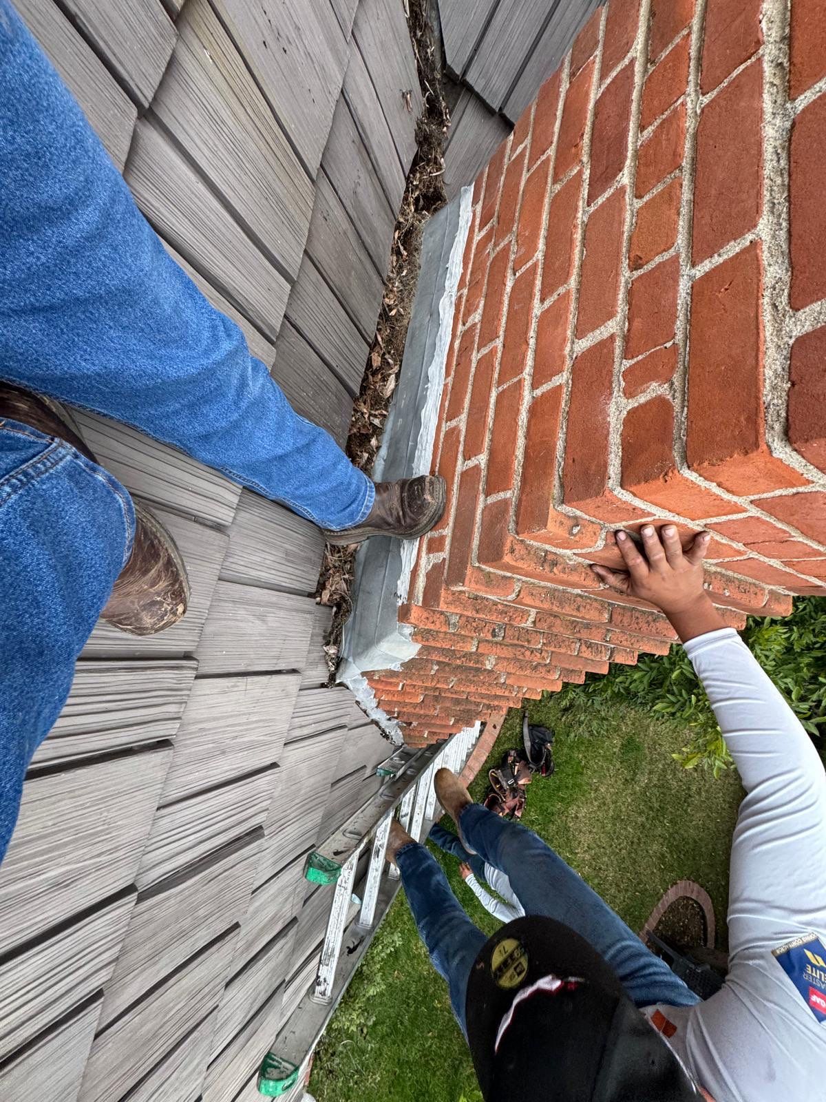 Composite Shake Roofing and Custom Chimney Cricket Installation in San Diego by Westmark Roofing