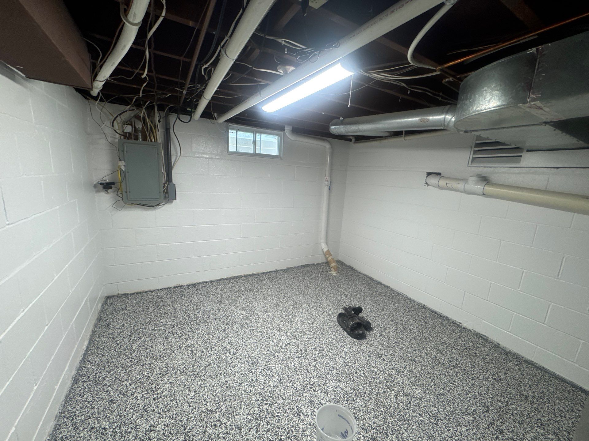 Repaint Walls and Apply Epoxy Flooring by Midwest Paint LLC