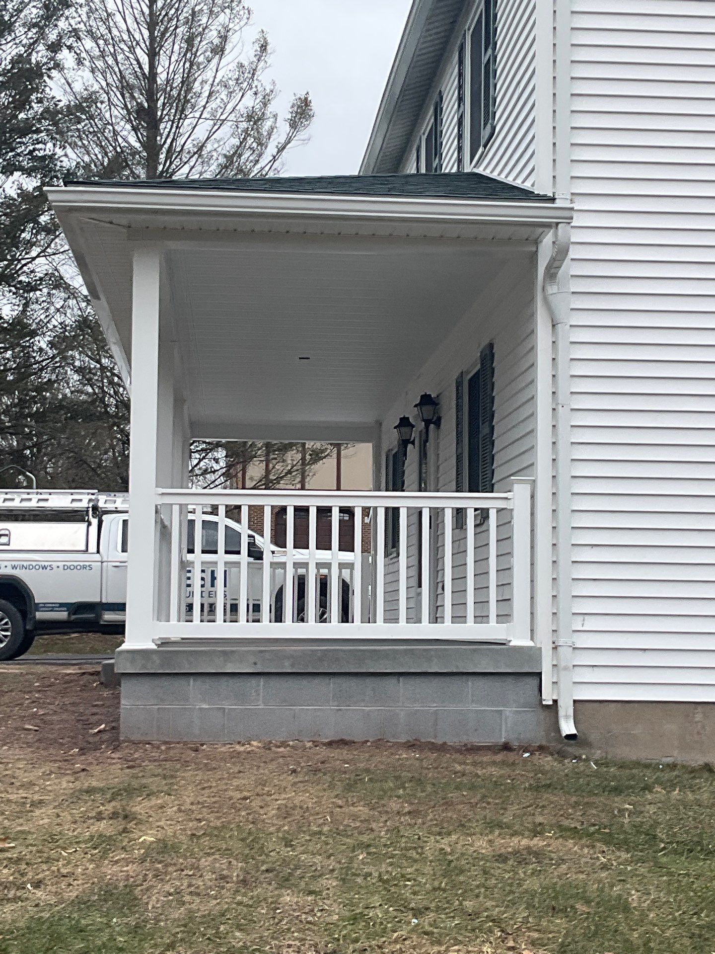 Custom Front Porch Addition in Ringtown by Esh Builders
