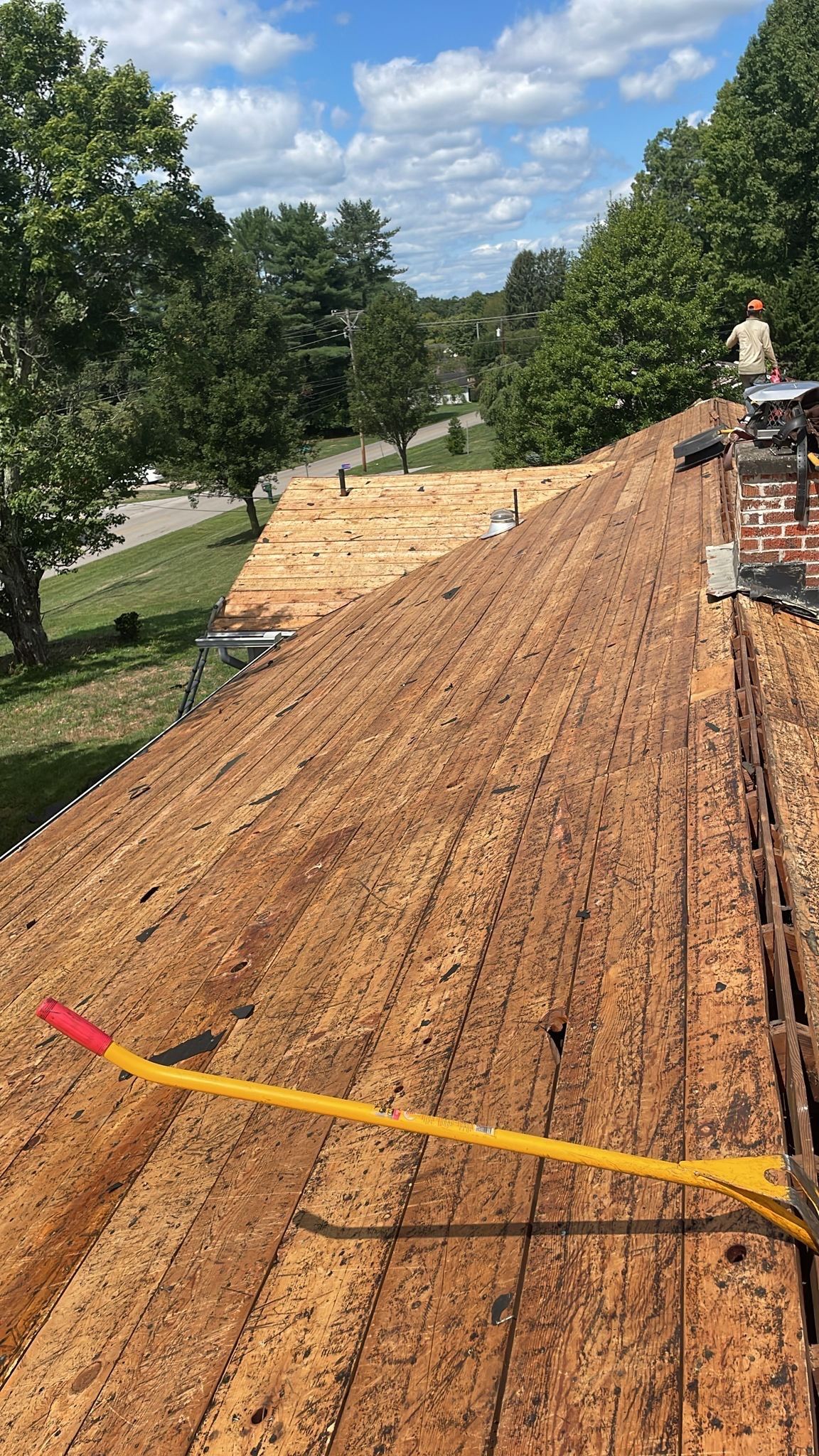 Residential Roofing Installation using GAF Timberline HDZ Biscayne Blue by Rainstoppers Roofing