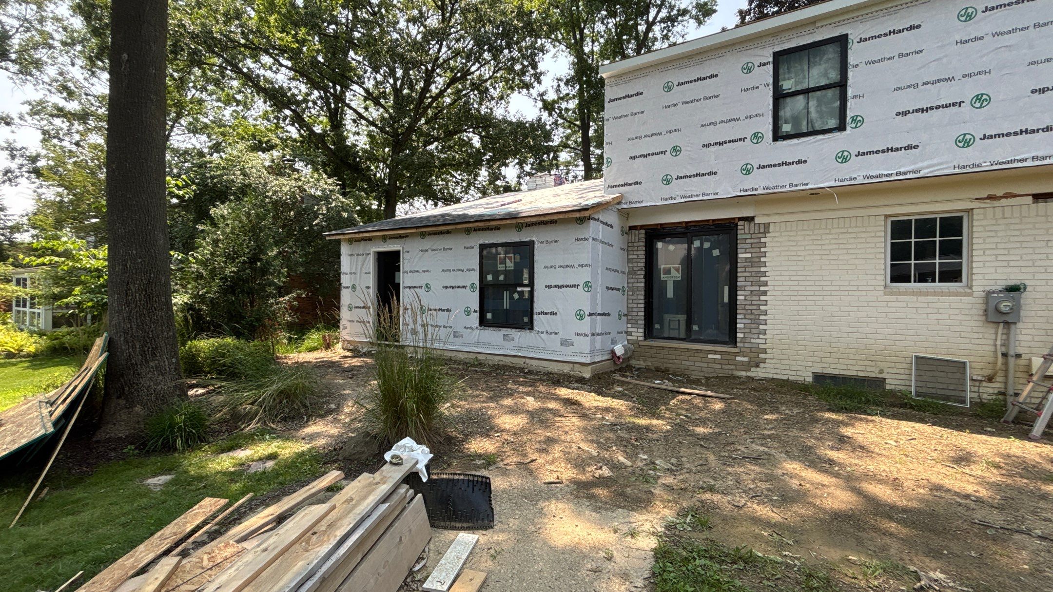Siding Replacement using Hardie Plank S8 1/4"  Arctic White by 180 Contractors