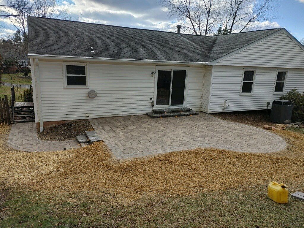 Backyard Transformation using Techo-Bloc Pavers by The Smet Companies, LLC