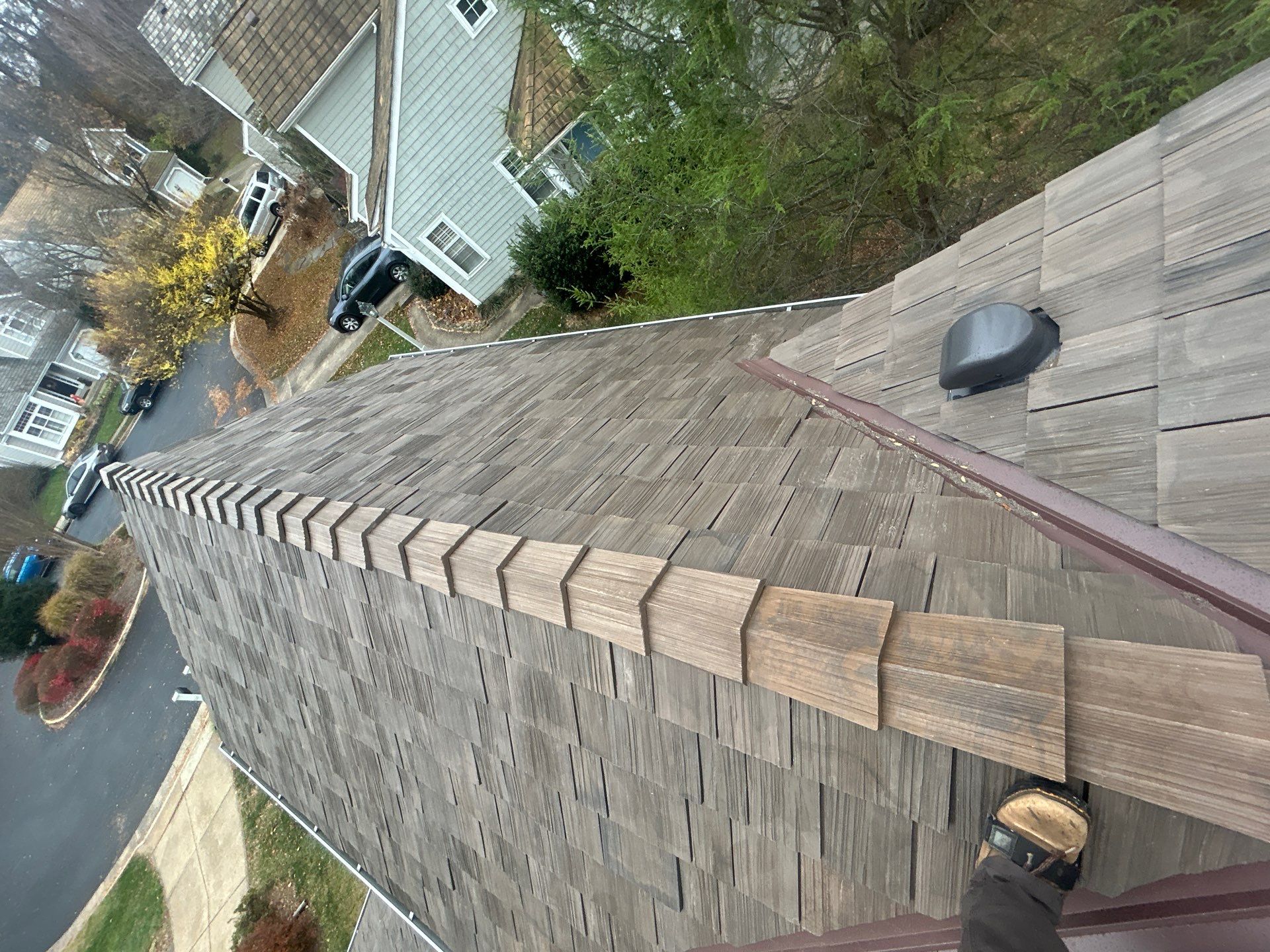 Reston :  Residential Roof Replacement with Brava Synthetic Cedar Shake Class C Natural  by RM Banning, Inc.