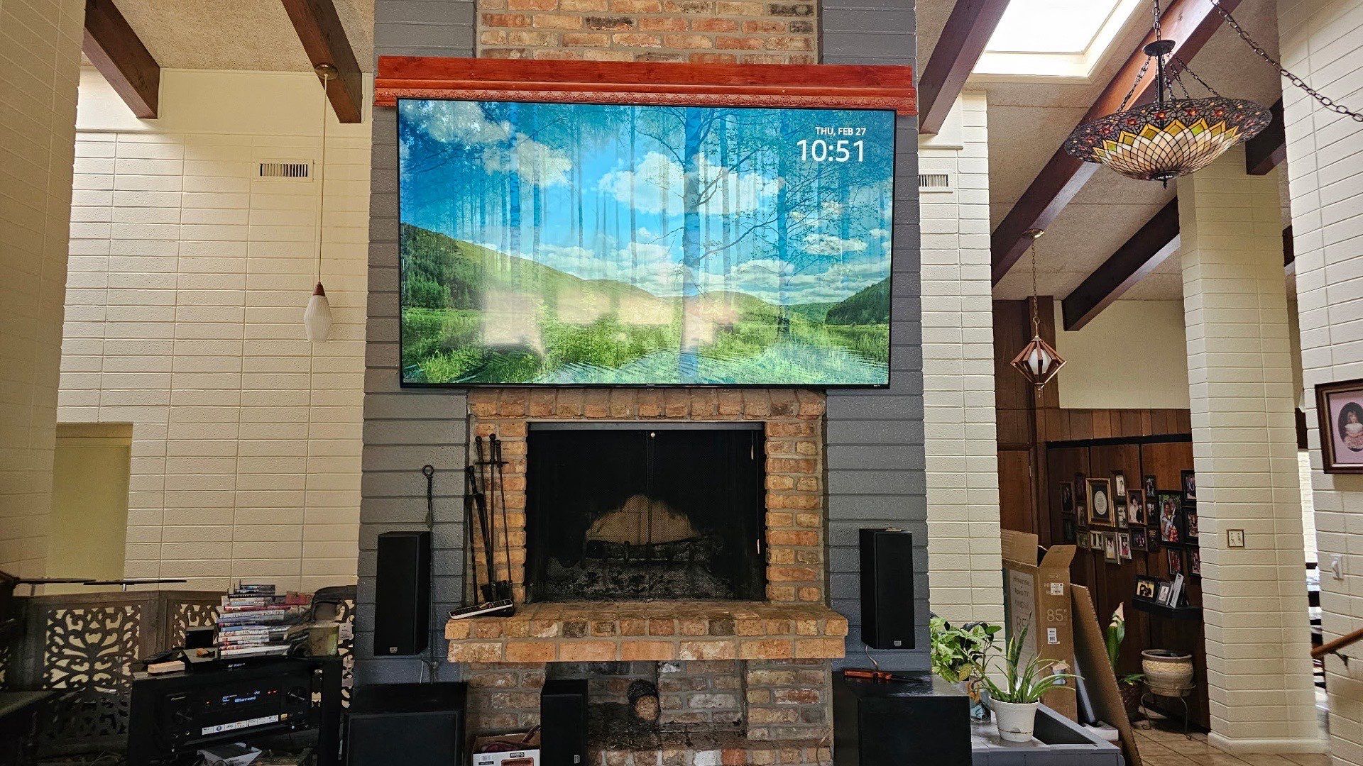Fireplace TV Mounting Projects by Hangman Mounting & Installation 