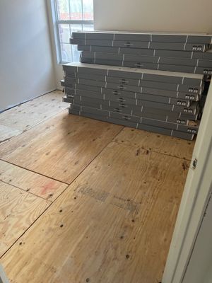 In Progress - Nail Down Prefinished Birch will give this home a warm Western look.