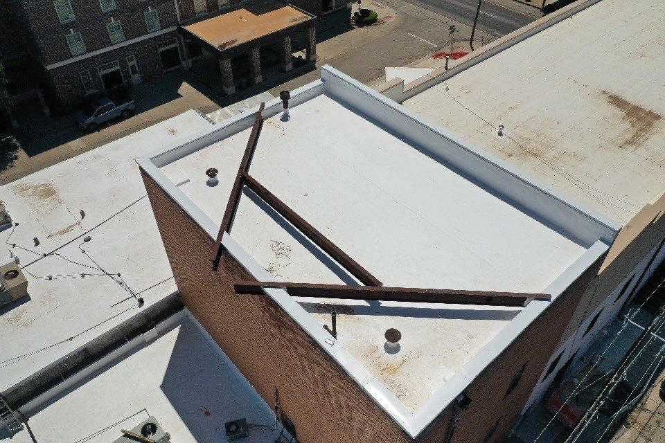 Commercial TPO Flat Roof in Cleburne, Tx by DT Roofing - Seth Wells