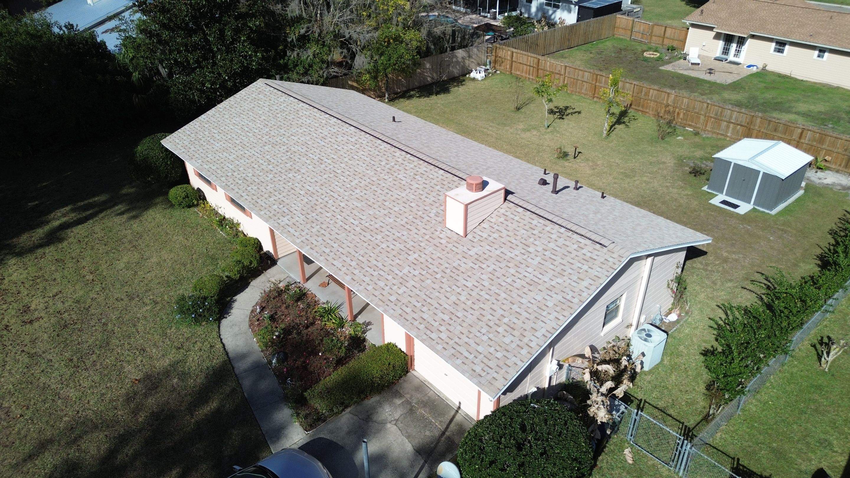 Amber Shingles in Gainesville Reroof by Brehm Roofing