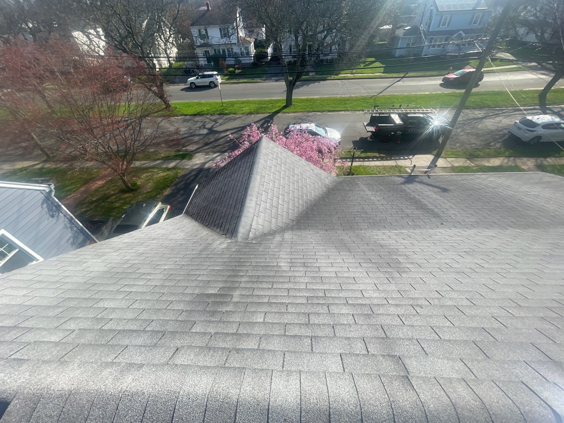 Residential Roofing Replacement Featuring Owens Corning Estate Gray Shingles in Milford by A Plus Exterior