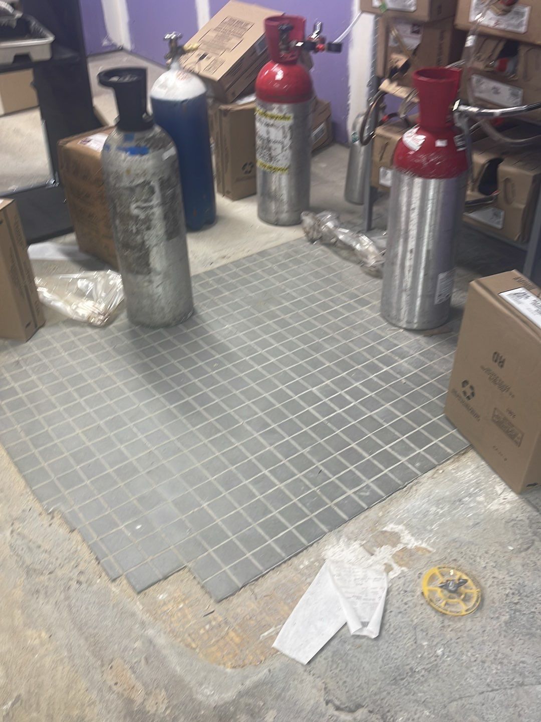 Restaurant Food Prep basement Project in Heidelberg by Floors in a Day, Inc