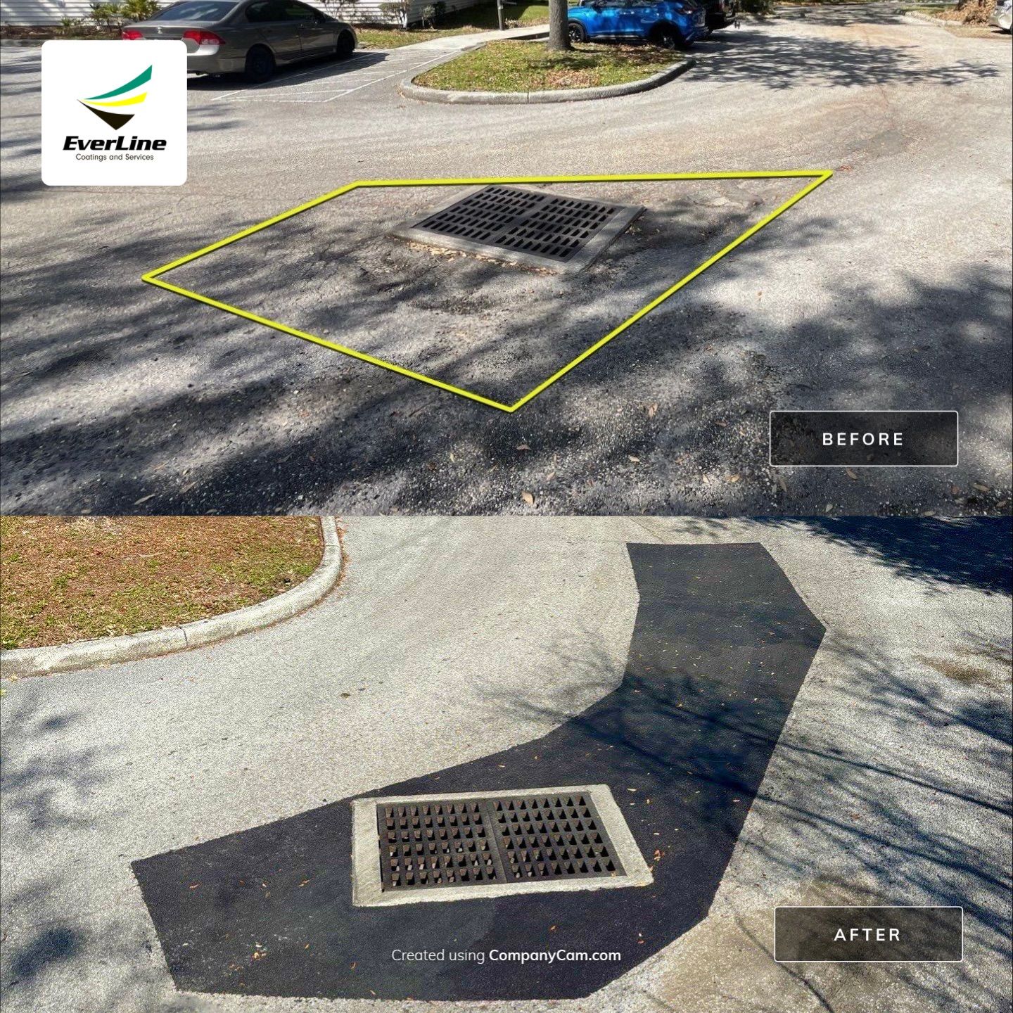 Pothole Repair and Striping at Compass Rose by Everline Coatings & Services - Southwest FL