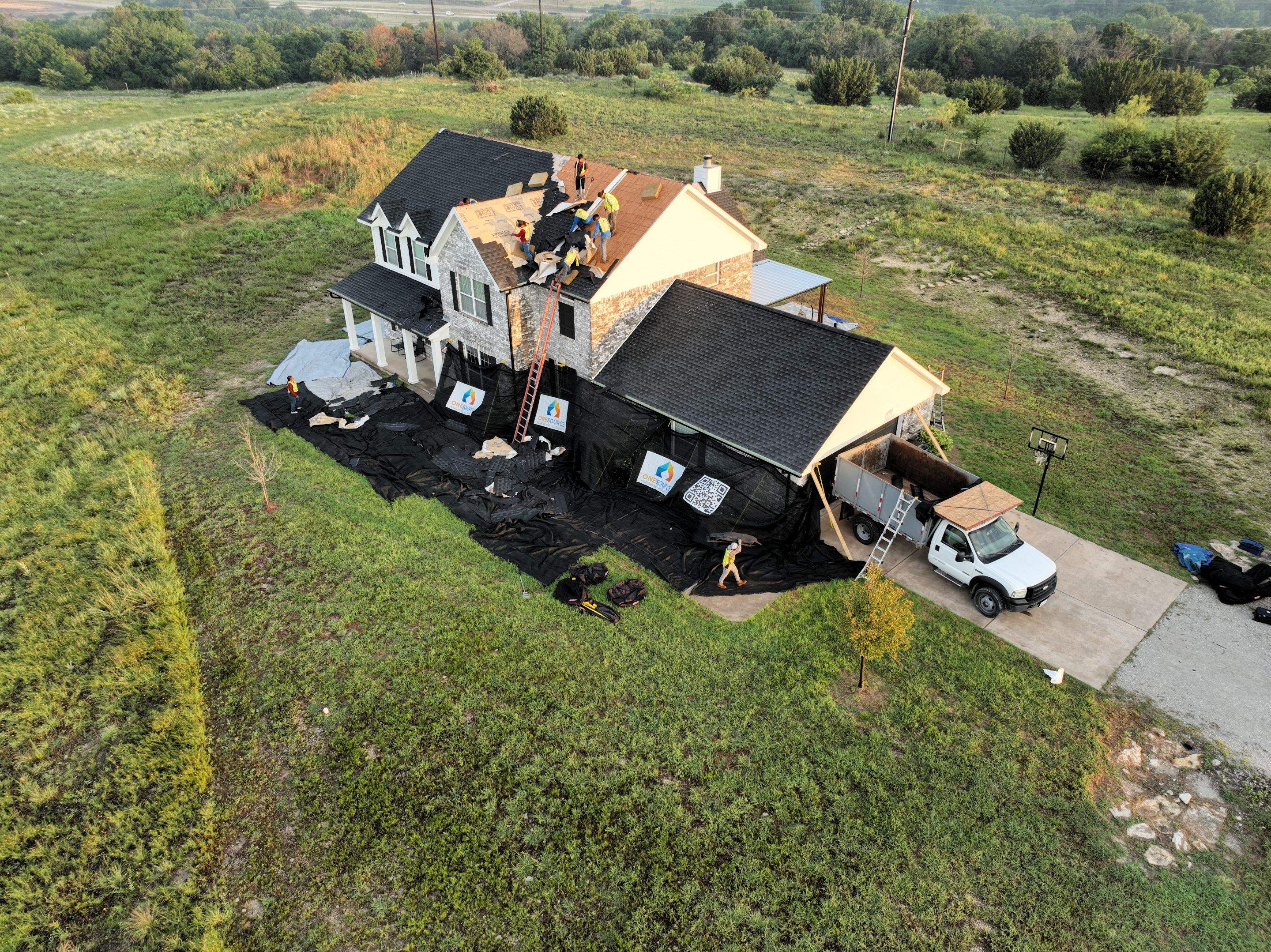 Residential Roofing Installation using Malarkey Highlander Brilliant Black by OneSource Roofing and Restoration