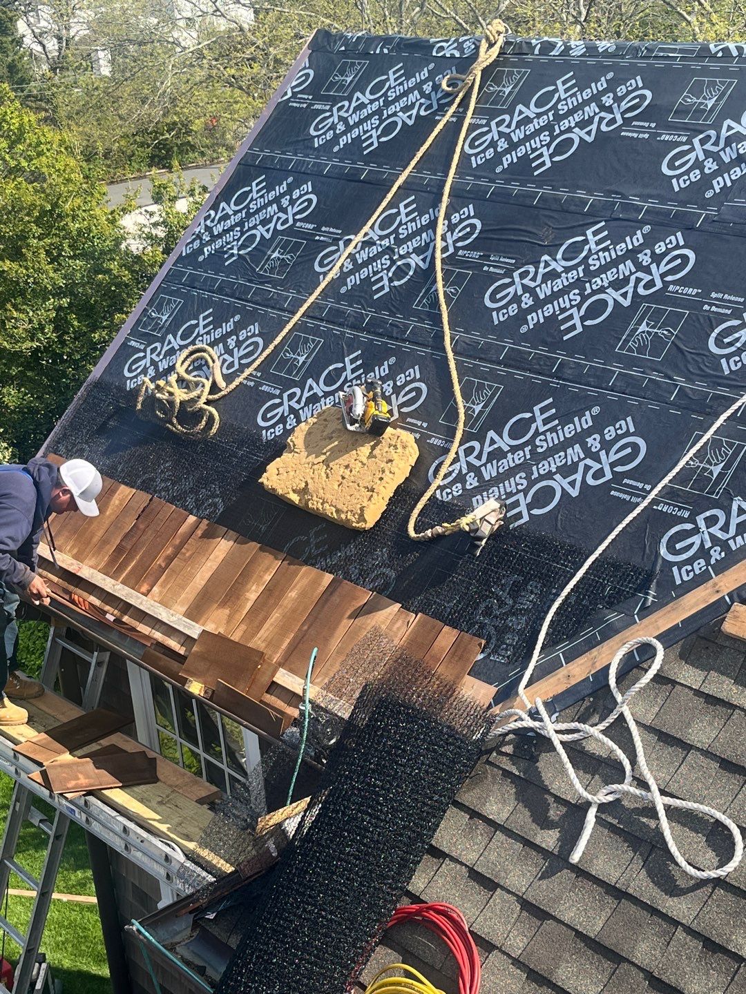 Residential Roofing Installation using Cedar Shakes by CMNG LLC