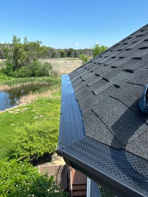 6" Black Gutters in White Bear Lake