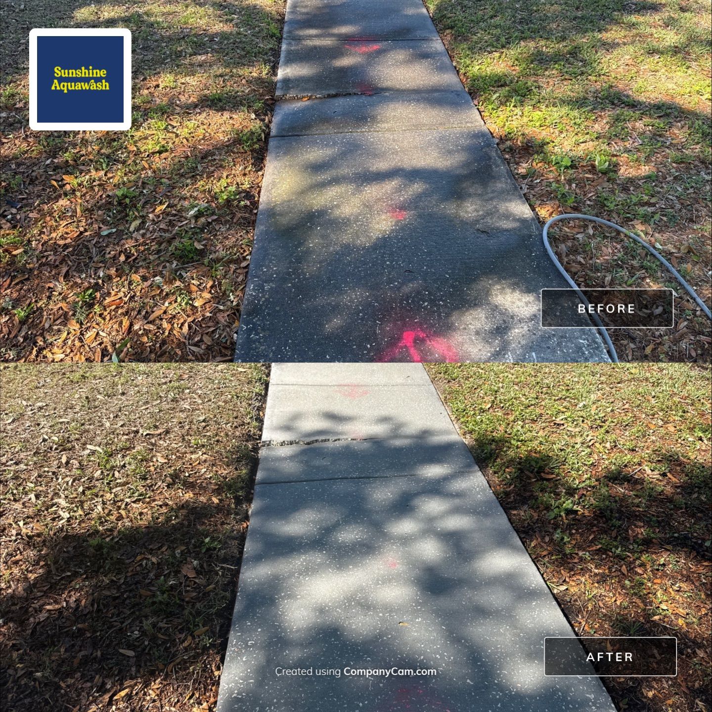 Concrete Driveway & Sidewalk Cleaning ā Peppermill IV at Providence Lakes, Brandon, FL by Sunshine AquaWash