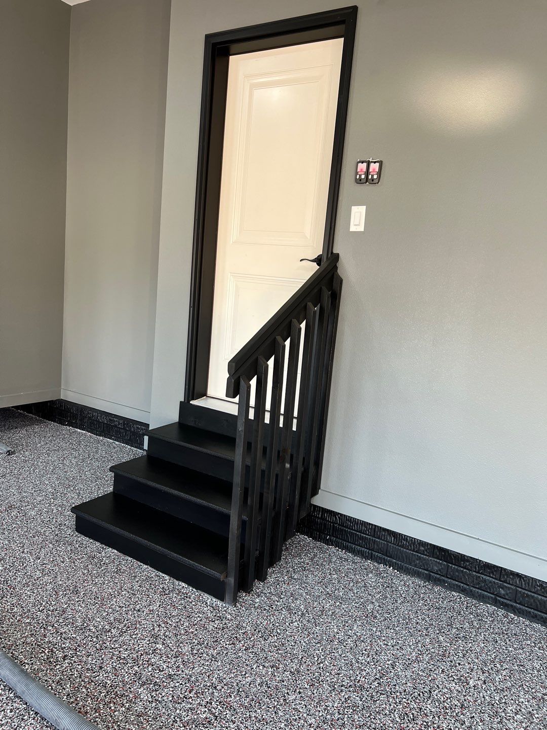 Garage painting and new floor by Cutting edge painting 