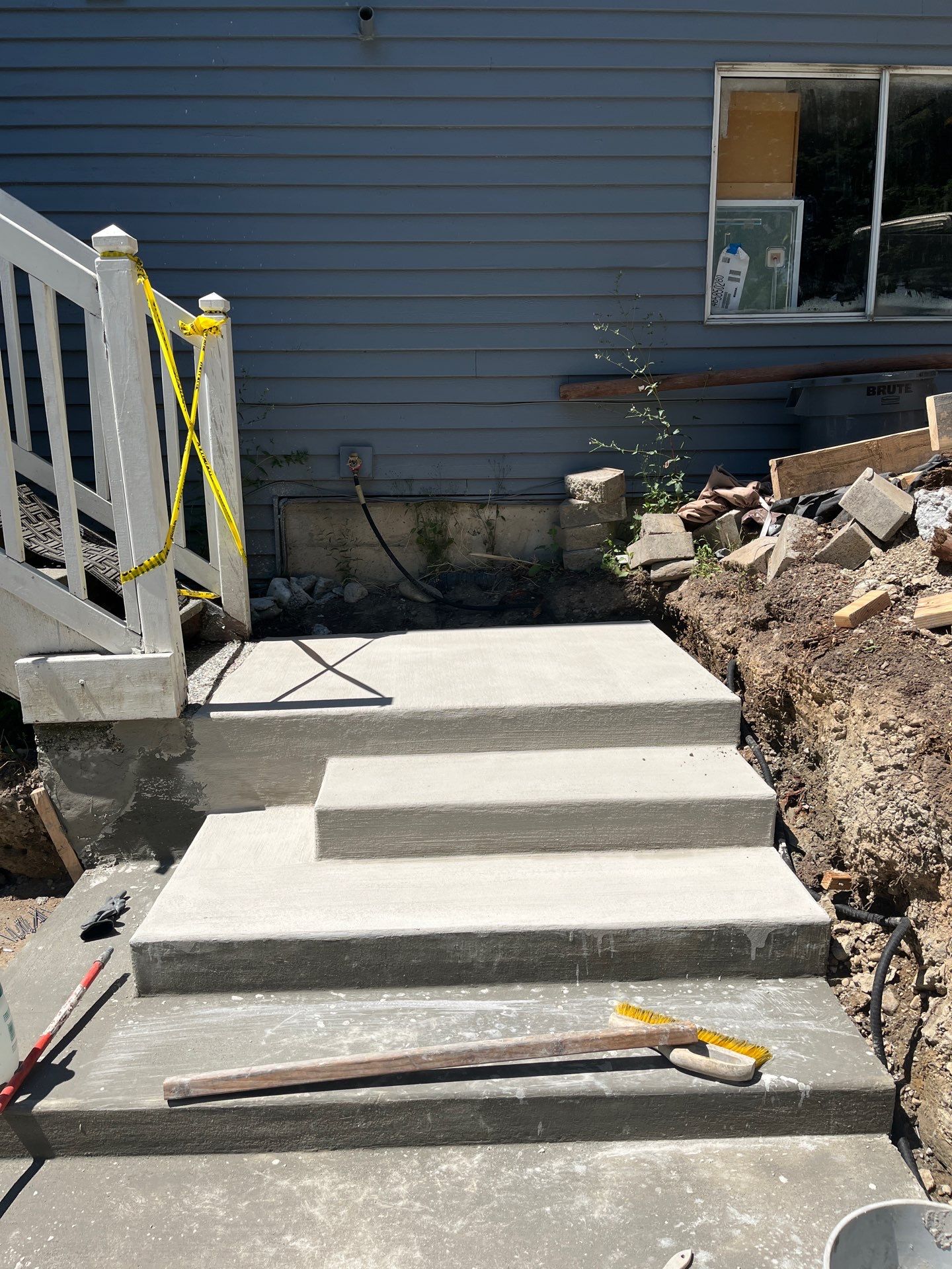 Concrete Back Patio Makeover  by Jireh Asphalt & Concrete Inc 