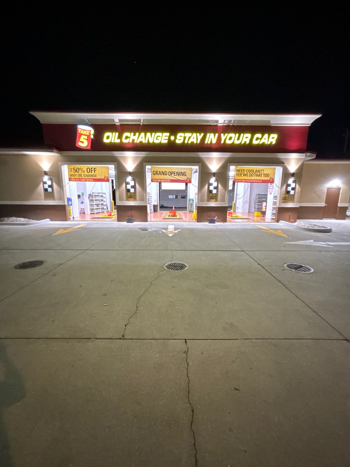 New Layout Line Striping at Take 5 Oil Change by Everline Coatings & Services - Southwest FL