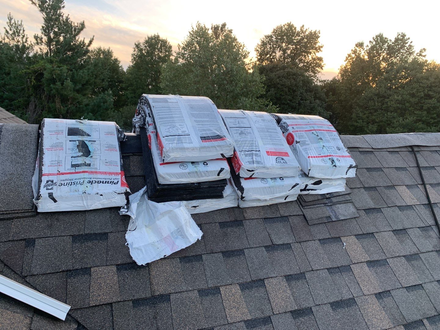 Residential Roofing Installation using Atlas Pinnacle Pristine Heather Blend by Frederick Roof Repair