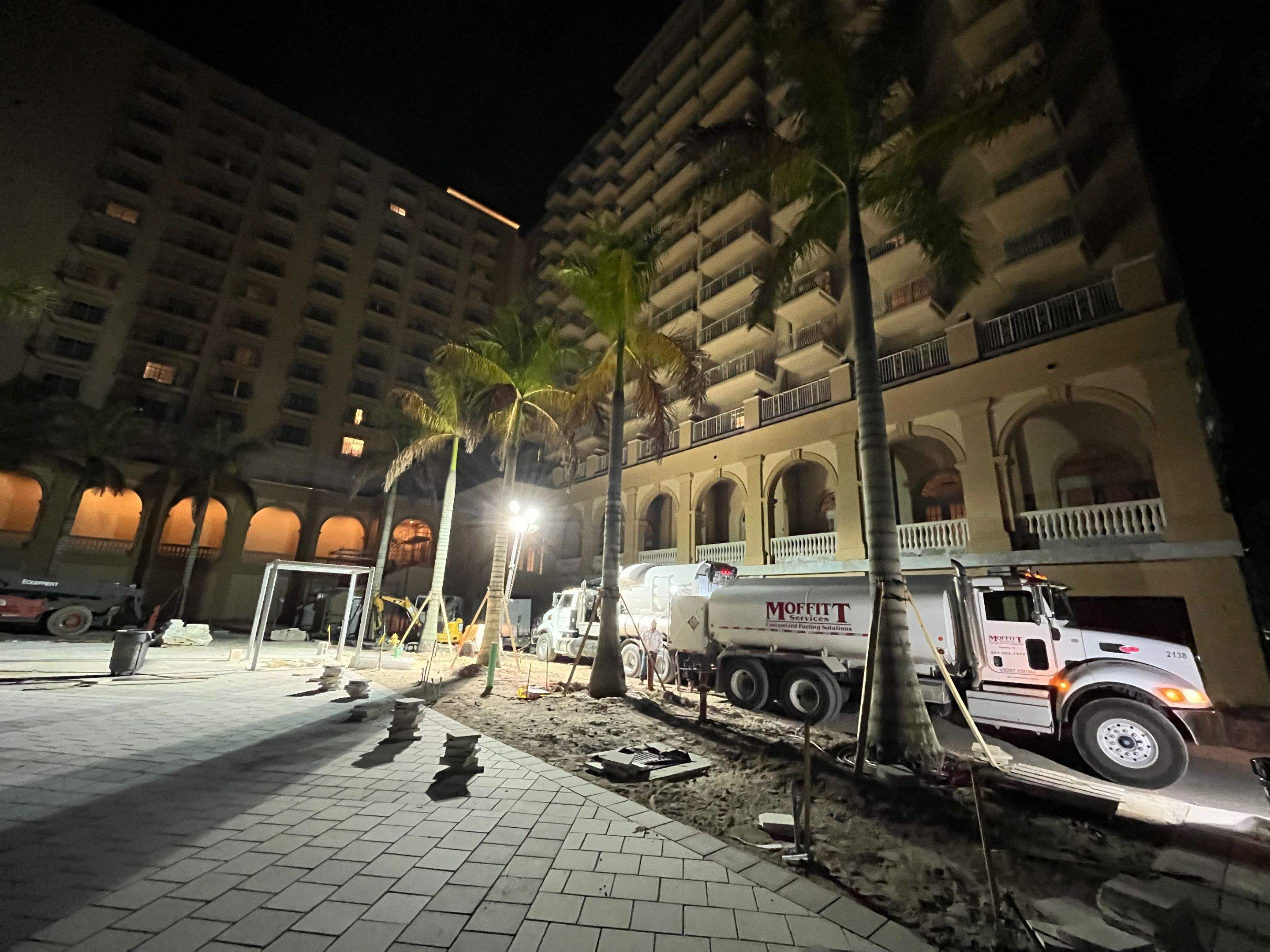Ritz-Carlton S. Pool Deck & S. Service Rd Drain Cleaning by APS Power & Water