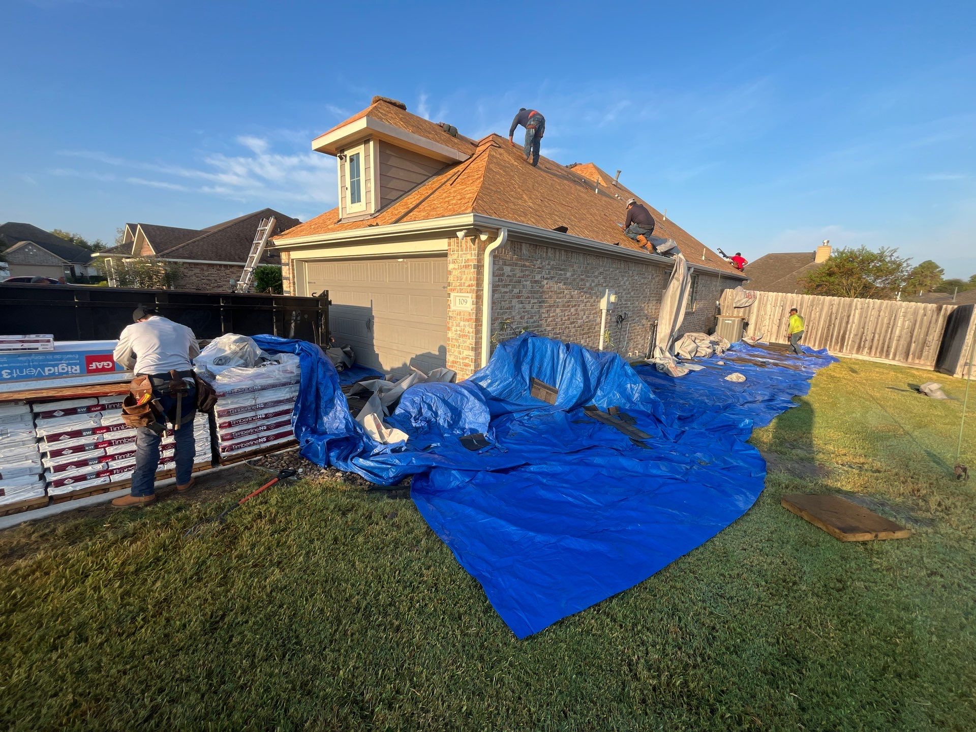 Residential Roof Replacement using GAF - NATURAL SHADOW - WEATHERED WOOD by Elite Roofing LLC