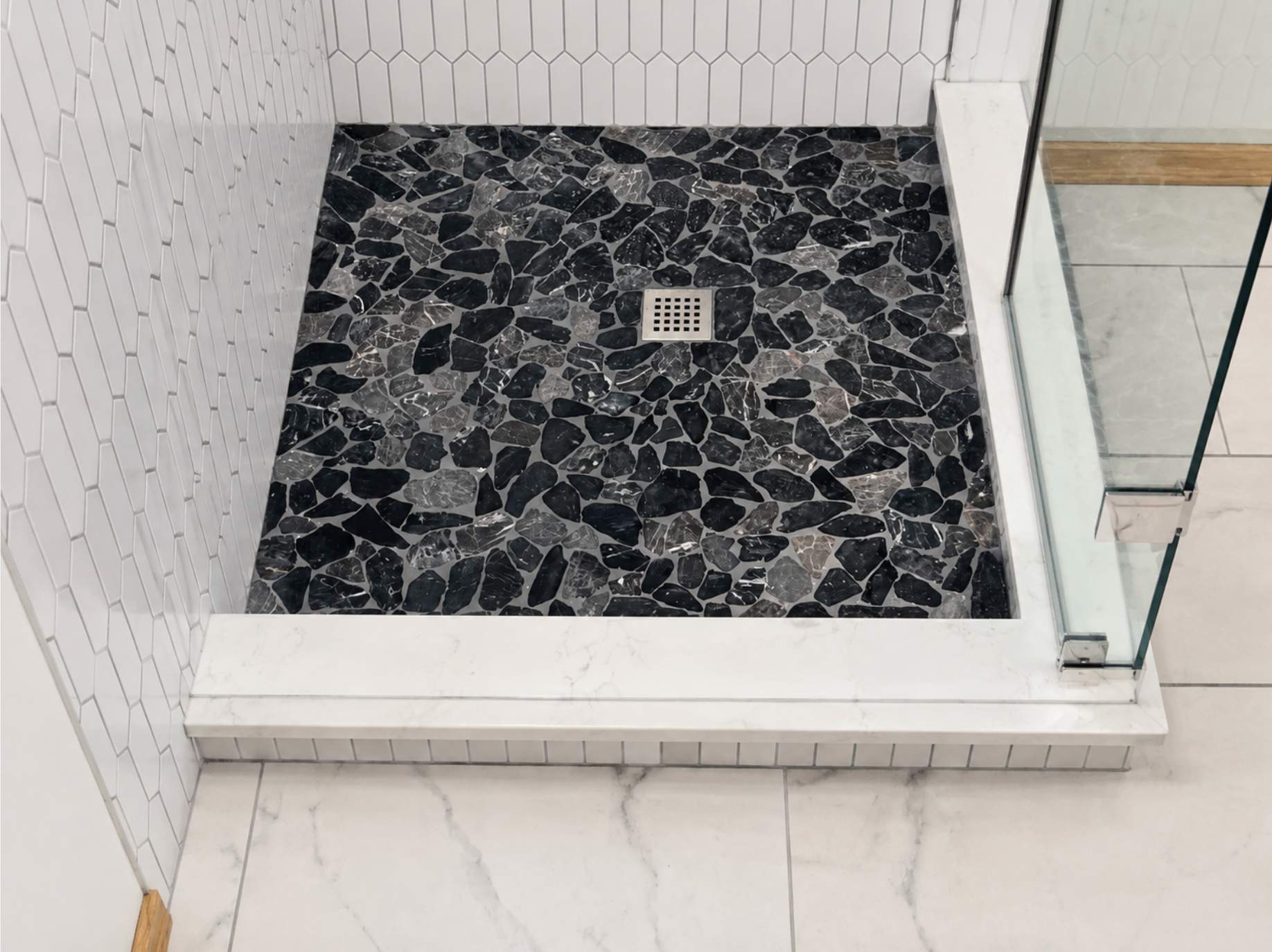 Shalom Master Bathroom Remodel by Integrity Tile and Home LLC